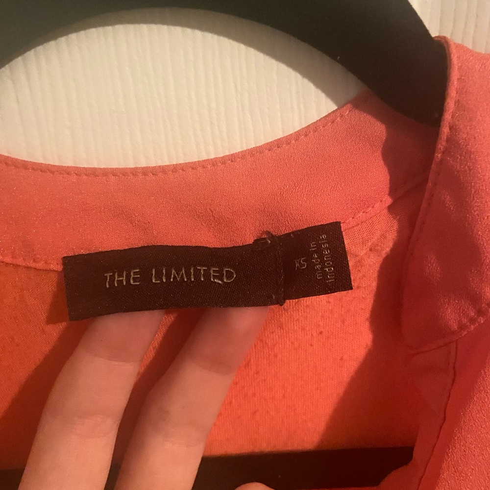 Coral blouse with gold buttons- XS by The Limited